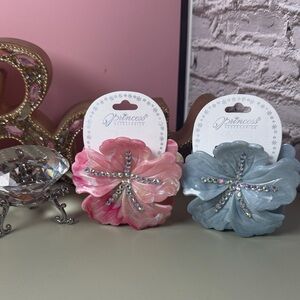 Princess Accessories Pink and Blue Hair Clips